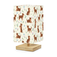 Load image into Gallery viewer, Flower Garden Chocolate Chihuahuas Desktop Table Lamp-Desk Lamps-Chihuahua,Dog Dad Gifts,Dog Mom Gifts,Home Decor,Lamp-US Plug-2