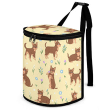 Load image into Gallery viewer, Flower Garden Chocolate Chihuahuas Multipurpose Car Storage Bag - 4 Colors-Car Accessories-Bags, Car Accessories, Chihuahua-Light Yellow-11