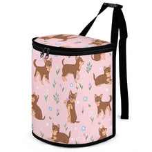 Load image into Gallery viewer, Flower Garden Chocolate Chihuahuas Multipurpose Car Storage Bag - 4 Colors-Car Accessories-Bags, Car Accessories, Chihuahua-Pink-9