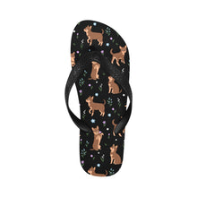 Load image into Gallery viewer, Flower Garden Chocolate Chihuahuas Unisex Slippers-Footwear-Accessories, Chihuahua, Dog Mom Gifts, Slippers-27