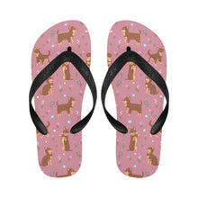 Load image into Gallery viewer, Flower Garden Chocolate Chihuahuas Unisex Slippers-Footwear-Accessories, Chihuahua, Dog Mom Gifts, Slippers-4
