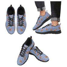 Load image into Gallery viewer, Flower Garden Chocolate Chihuahuas Women's Breathable Sneakers-CornflowerBlue-US13-23