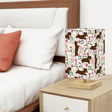 Load image into Gallery viewer, Flower Garden Chocolate Dachshund Desktop Table Lamp-Desk Lamps-Christmas,Dachshund,Dog Dad Gifts,Dog Mom Gifts,Home Decor,Lamp-4
