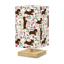 Load image into Gallery viewer, Flower Garden Chocolate Dachshund Desktop Table Lamp-Desk Lamps-Christmas,Dachshund,Dog Dad Gifts,Dog Mom Gifts,Home Decor,Lamp-US Plug-2