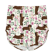 Load image into Gallery viewer, Flower Garden Chocolate Dachshund Women's Cami and Shorts Pajama Set-7