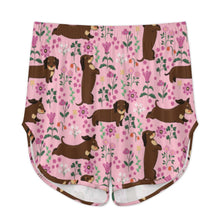 Load image into Gallery viewer, Flower Garden Chocolate Dachshund Women's Cami and Shorts Pajama Set-8