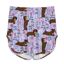 Load image into Gallery viewer, Flower Garden Chocolate Dachshund Women's Cami and Shorts Pajama Set-19
