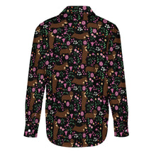 Load image into Gallery viewer, Flower Garden Chocolate Dachshund Women&#39;s Shirt-Apparel-Apparel,Dachshund,Dog Mom Gifts,Shirt-10