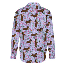 Load image into Gallery viewer, Flower Garden Chocolate Dachshund Women&#39;s Shirt-Apparel-Apparel,Dachshund,Dog Mom Gifts,Shirt-25