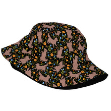 Load image into Gallery viewer, Flower Garden Chocolate Labrador Bucket Hat-Hats &amp; Caps-Accessories,Chocolate Labrador,Dog Dad Gifts,Dog Mom Gifts,Hats-10