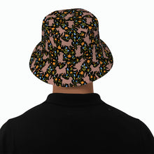 Load image into Gallery viewer, Flower Garden Chocolate Labrador Bucket Hat-Hats &amp; Caps-Accessories,Chocolate Labrador,Dog Dad Gifts,Dog Mom Gifts,Hats-13