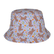 Load image into Gallery viewer, Flower Garden Chocolate Labrador Bucket Hat-Hats &amp; Caps-Accessories,Chocolate Labrador,Dog Dad Gifts,Dog Mom Gifts,Hats-Lavender Purple-One Size-17