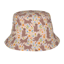 Load image into Gallery viewer, Flower Garden Chocolate Labrador Bucket Hat-Hats &amp; Caps-Accessories,Chocolate Labrador,Dog Dad Gifts,Dog Mom Gifts,Hats-Light Pink-One Size-33