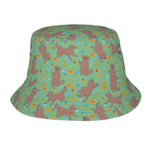 Load image into Gallery viewer, Flower Garden Chocolate Labrador Bucket Hat-Hats &amp; Caps-Accessories,Chocolate Labrador,Dog Dad Gifts,Dog Mom Gifts,Hats-Mint Green-One Size-1