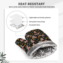 Load image into Gallery viewer, Flower Garden Chocolate Labradors Oven Mitts and Pot Holder Set-Kitchen Decor-Accessories,Chocolate Labrador,Dog Mom Gifts-11