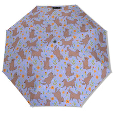 Load image into Gallery viewer, Flower Garden Chocolate Labradors Umbrella-Accessories-Accessories,Dog Mom Gifts,Umbrella-11