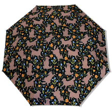 Load image into Gallery viewer, Flower Garden Chocolate Labradors Umbrella-Accessories-Accessories,Dog Mom Gifts,Umbrella-6