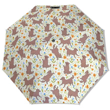 Load image into Gallery viewer, Flower Garden Chocolate Labradors Umbrella-Accessories-Accessories,Dog Mom Gifts,Umbrella-1