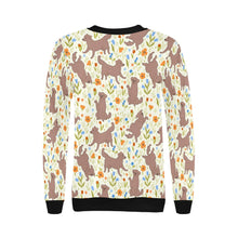 Load image into Gallery viewer, Flower Garden Chocolate Labradors Women&#39;s Sweatshirt-Apparel-Apparel, Chocolate Labrador, Labrador, Shirt, Sweatshirt, T Shirt-2