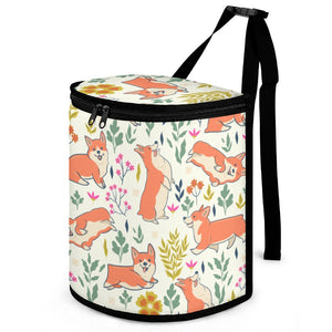 Flower Garden Corgi Love Multipurpose Car Storage Bag-ONE SIZE-Ivory-7