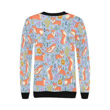 Load image into Gallery viewer, Flower Garden Corgi Love Women&#39;s Sweatshirt-Apparel-Apparel, Corgi, Sweatshirt-11