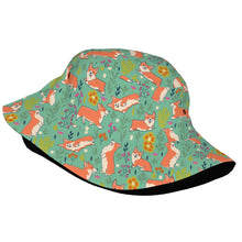 Load image into Gallery viewer, Flower Garden Corgis Bucket Hat-Hats &amp; Caps-Accessories,Corgi,Dog Dad Gifts,Dog Mom Gifts,Hats-10
