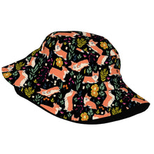 Load image into Gallery viewer, Flower Garden Corgis Bucket Hat-Hats &amp; Caps-Accessories,Corgi,Dog Dad Gifts,Dog Mom Gifts,Hats-18