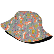 Load image into Gallery viewer, Flower Garden Corgis Bucket Hat-Hats &amp; Caps-Accessories,Corgi,Dog Dad Gifts,Dog Mom Gifts,Hats-34