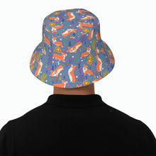 Load image into Gallery viewer, Flower Garden Corgis Bucket Hat-Hats &amp; Caps-Accessories,Corgi,Dog Dad Gifts,Dog Mom Gifts,Hats-5