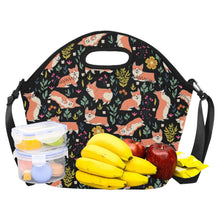 Load image into Gallery viewer, Flower Garden Corgis Neoprene Lunch Bag-17