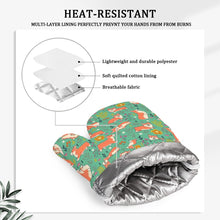 Load image into Gallery viewer, Flower Garden Corgis Oven Mitts and Pot Holder Set-Kitchen Decor-Accessories,Corgi,Dog Mom Gifts-4