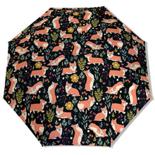 Load image into Gallery viewer, Flower Garden Corgis Umbrella-Accessories-Accessories,Dog Mom Gifts,Umbrella-1