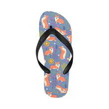 Load image into Gallery viewer, Flower Garden Corgis Unisex Slippers-Footwear-Accessories, Corgi, Dog Mom Gifts, Slippers-21