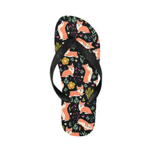 Load image into Gallery viewer, Flower Garden Corgis Unisex Slippers-Footwear-Accessories, Corgi, Dog Mom Gifts, Slippers-27