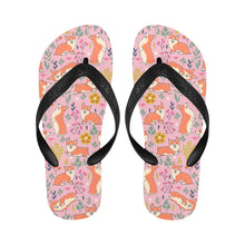 Load image into Gallery viewer, Flower Garden Corgis Unisex Slippers-Footwear-Accessories, Corgi, Dog Mom Gifts, Slippers-4