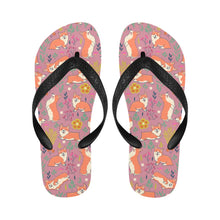Load image into Gallery viewer, Flower Garden Corgis Unisex Slippers-Footwear-Accessories, Corgi, Dog Mom Gifts, Slippers-5
