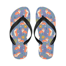 Load image into Gallery viewer, Flower Garden Corgis Unisex Slippers-Footwear-Accessories, Corgi, Dog Mom Gifts, Slippers-7