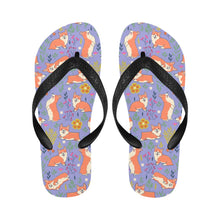 Load image into Gallery viewer, Flower Garden Corgis Unisex Slippers-Footwear-Accessories, Corgi, Dog Mom Gifts, Slippers-9