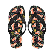 Load image into Gallery viewer, Flower Garden Corgis Unisex Slippers-Footwear-Accessories, Corgi, Dog Mom Gifts, Slippers-1