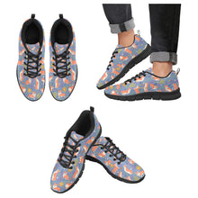 Load image into Gallery viewer, Flower Garden Corgis Women's Breathable Sneakers-Footwear-Corgi,Dog Mom Gifts,Shoes-Slate Blue-US13-6