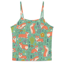 Load image into Gallery viewer, Flower Garden Corgis Women's Cami and Shorts Pajama Set-17