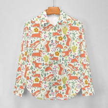 Load image into Gallery viewer, Flower Garden Corgis Women's Shirt-Apparel-Apparel,Corgi,Dog Mom Gifts,Shirt-6