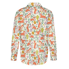Load image into Gallery viewer, Flower Garden Corgis Women's Shirt-Apparel-Apparel,Corgi,Dog Mom Gifts,Shirt-10