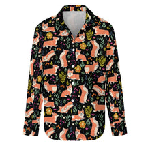 Load image into Gallery viewer, Flower Garden Corgis Women's Shirt-Apparel-Apparel,Corgi,Dog Mom Gifts,Shirt-30