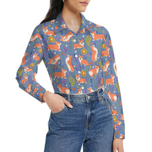 Load image into Gallery viewer, Flower Garden Corgis Women's Shirt-Apparel-Apparel,Corgi,Dog Mom Gifts,Shirt-12