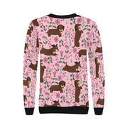 Flower Garden Dachshunds Love Women's Sweatshirt-Apparel-Apparel, Dachshund, Sweatshirt-15