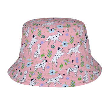 Flower Garden Dalmatians Bucket Hat Light Pink One Size 17 360x