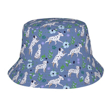 Load image into Gallery viewer, Flower Garden Dalmatians Bucket Hat-Hats &amp; Caps-Accessories,Dalmatian,Dog Dad Gifts,Dog Mom Gifts,Hats-Slate Blue-One Size-41
