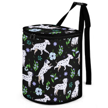Load image into Gallery viewer, Flower Garden Dalmatians Multipurpose Car Storage Bag - 4 Colors-Car Accessories-Bags, Car Accessories, Dalmatian-ONE SIZE-Black1-1