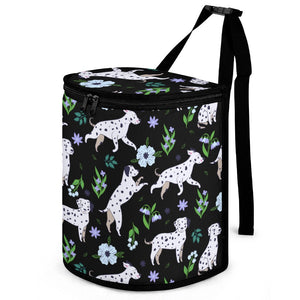 Flower Garden Dalmatians Multipurpose Car Storage Bag - 4 Colors-Car Accessories-Bags, Car Accessories, Dalmatian-ONE SIZE-Black1-1